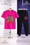 Children's Cherry Leopard Ribbon Cherry Writing 3-Piece T-Shirt Tracksuit Set - 2