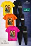Children's Sinser Hearted Text 3Lu Square 3LÜ T-Shirt and Sweatpants Set