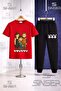 Children's Sinser Hearted Text 3Lu Square 3LÜ T-Shirt and Sweatpants Set - 4