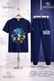 Children's Snic Yarim Ymrk Sikan 3Lu Kare in 3Lu T-Shirt and Sweatpants Set - 4