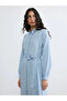 Blue Striped Belted Poplin Shirt Dress - 2