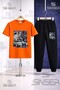 Children's Car Blue Multiple Square 3L T-Shirt and Sweatpants Set - 3