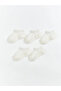 White Baby Girl Booties Socks 5-Pack