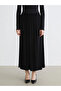 Black Belmando Flared Skirt with Elastic Waistband - 5