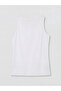 White U Neck Women's Tank Top - 3