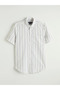 Beige Regular Fit Striped Men's Shirt - 4