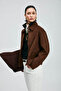 Camıla Dark Brown Women's Jacket 121120017 - 4