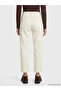 Ecru straight fit women's jean pants - 2