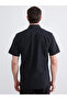 Black Short Sleeve Single Pocket Regular Fit Men's Shirt - 3