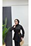 Double Hijab Set with Waist Buckle Detail - 4