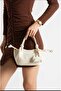 Women's Charm Gift Handbag and Shoulder Bag Cream - 2