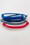 Men's Marine Series Thick Navy Blue Gray Red Paracord Rope Bracelet Set 4 Pieces