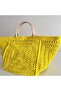 Summer Yellow Hand Knitted Women's Bag for Daily & Beach Use - 4
