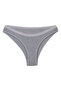Women's 6-Pack Gray Cotton Lycra Bikini Panties - 5