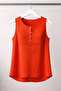 Women's Orange Collar Embroidery Detailed Cotton Linen Thick Strap Blouse - 2