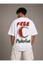 Free Palestine Printed Oversize Unisex T-Shirt Streetwear Casual Fit