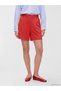 Ozmarka New Season Orange Women's Pleated Shorts with Elastic Waist - 2