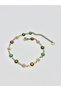 Steel Gold Color Floral Anklet - 3