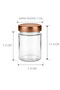 2 Pcs Bronze Copper Color Deep Lidded Transparent Jam Sauce Canned Peanut Butter Tahini Molasses Glass Jar 350 ml - 2