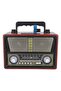 Retro-Style Portable Bluetooth Radio with Rechargeable Battery & Hi-Fi Stereo Speaker