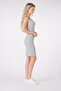 Women's Stripe Gray White Striped Camisole Sleeveless Dress - 2