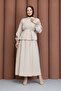 Pleated Front Double Suit Cream - 2