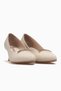 Women's Daily Heeled Stiletto Shoes 26Y 26532529Y Beige Patent Leather - 5