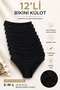 Women's 12-Pack Black Cotton Lycra Bikini Panties - 2