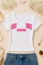 Women's Basic Daily Use New York Printed V-Neck Slim Fit T-Shirt