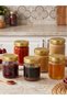 6 Pcs Gold Color Deep Lids Transparent Jam Sauce Canned Peanut Butter Tahini Molasses Glass Jar 545 ml - 3
