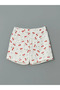 Lcw Kids Ecru Cherry Printed Girls' Shorts Pajama Set - 4