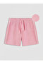 Pink textured girl's shorts