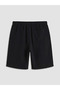 Black Loose Fit Muslin Men's Shorts - 4