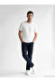 Navy Blue Regular Fit Gabardine Men's Chino Trousers - 3