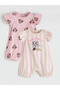 Pink Baby Girl Minnie Mouse Printed 2-Piece Jumpsuit - 5