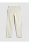 Beige Standard Fit Pleated Men's Chino Trousers