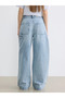 Blue Wideleg Women's Jean Trousers - 4
