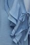 Modal Suit with Front Tie and Flywheel Detail Skirt - Light Blue - 4