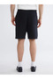 Black Loose Fit Muslin Men's Shorts - 5