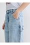 Blue Wideleg Women's Jean Trousers - 5