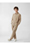 Beige Boys' Poplin Trousers with Elastic Waist - 3