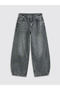 Gray Balloon Fit Women's Jean Pants - 5
