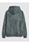 سويت شيرت رجالي بقلنسوة وسحاب باللون الرمادي مقاس كبير - 4