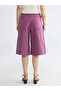 Purple Bermuda Fit Women's Jean Shorts - 4
