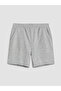 Gray Girl's Shorts with Elastic Waist