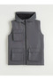 Gray Hooded Boy's Vest