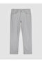 Gray Regular Fit Gabardine Men's Chino Trousers
