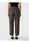 Anthracite Loose Fit Women's Pleated Fabric Trousers - 4