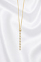 316L Steel Gold Row Zircon Stone Waterway Necklace Anti-Allergic Non-Tarnish Women's Necklace - 3