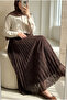 Women's Stylish Pleated Skirt – Lace Embroidered Lined Skirt - 3